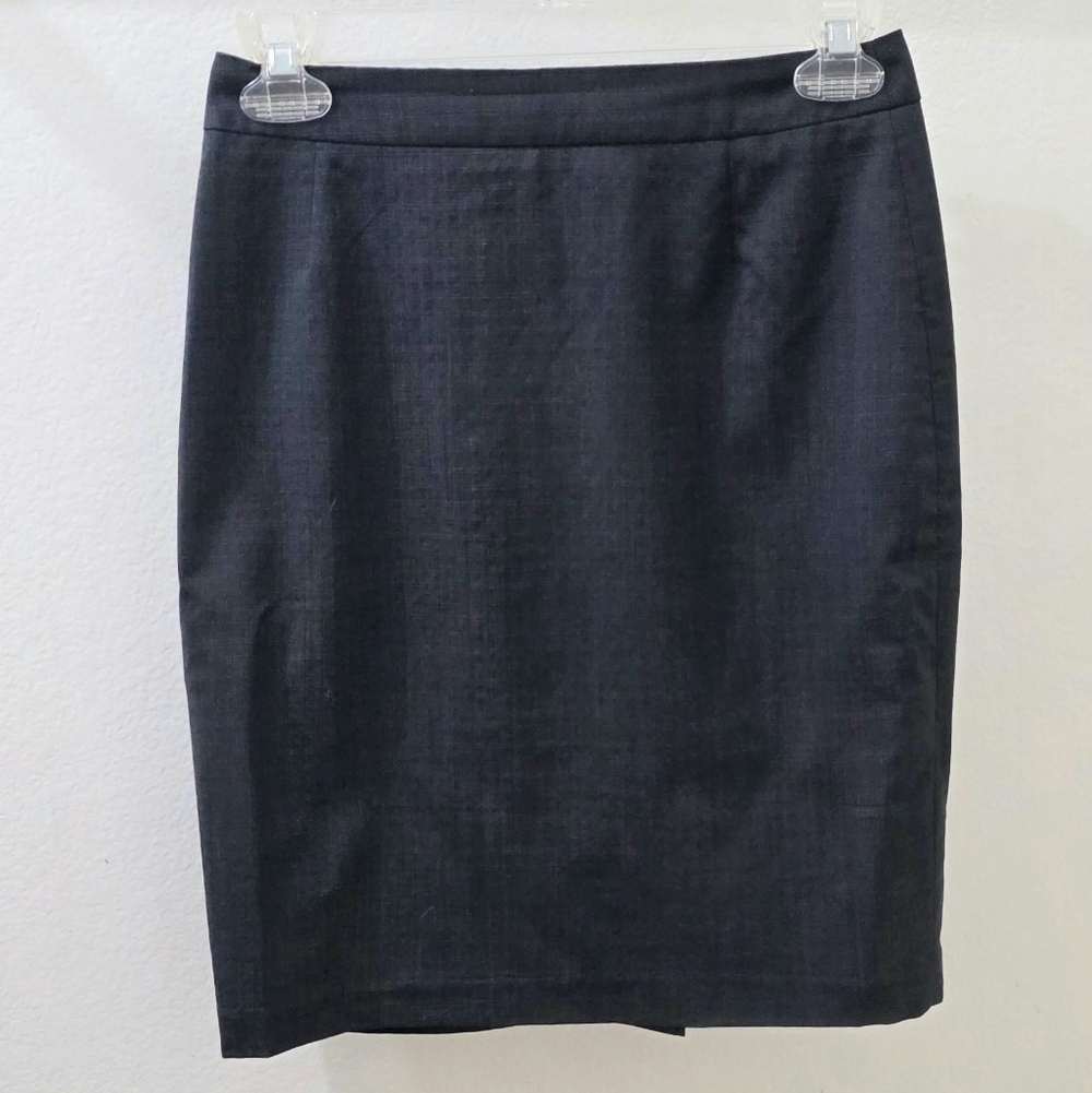 BOSS by Hugo Boss Womens Wool Blend Gray Pencil Skirt - Size 0